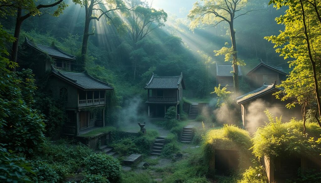 Grünes Geisterdorf in China