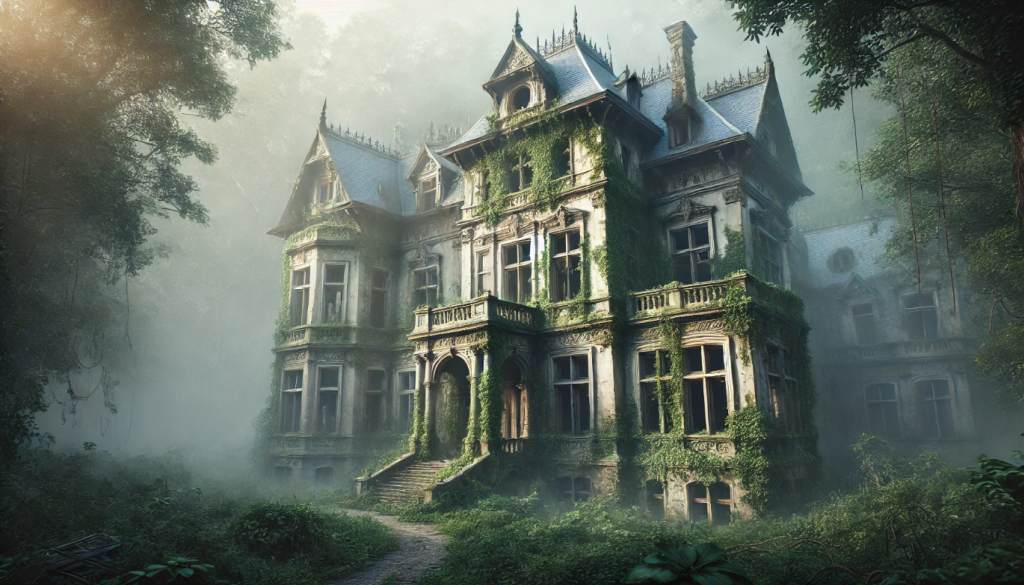 Lost Places - Bild eines verlassenen, imposanten Herrenhauses