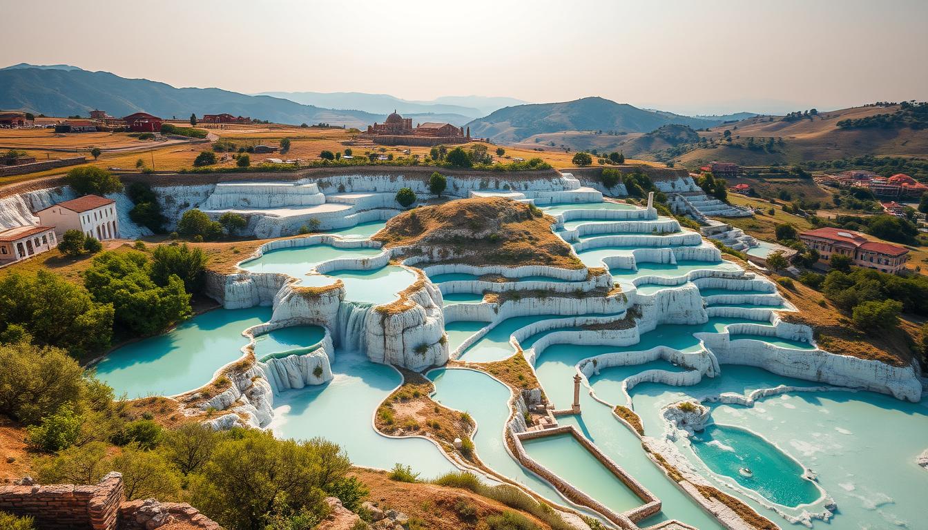 Die Kalksteinterrassen von Pamukkale: Naturwunder Türkei
