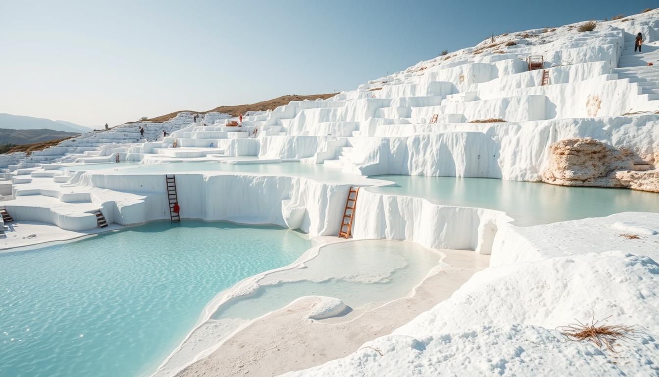 Die Kalksteinterrassen von Pamukkale: Naturwunder Türkei