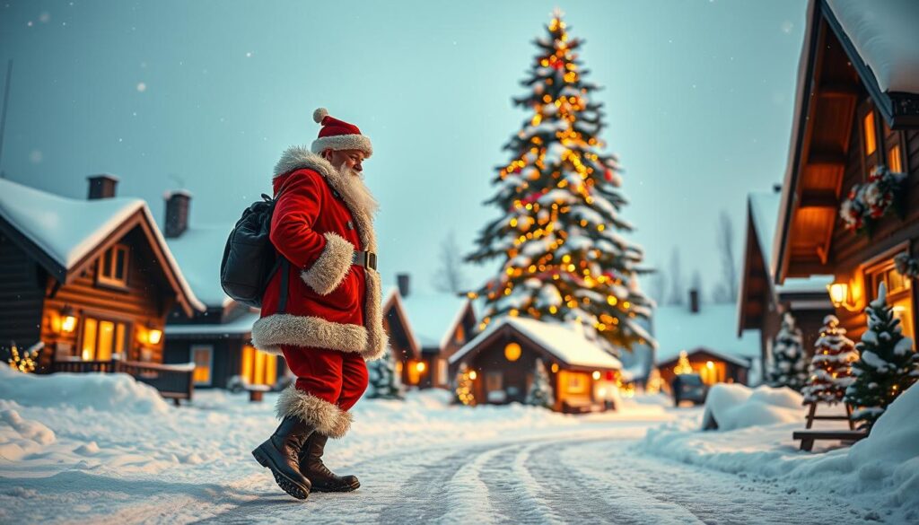 Weihnachtsmann im Lappland Weihnachtsdorf