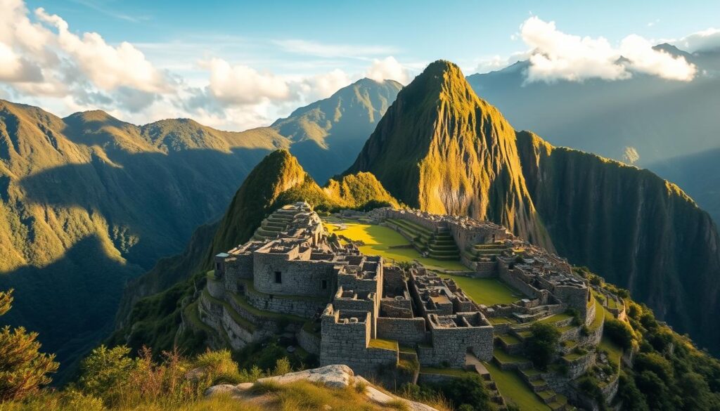 Machu Picchu Inkaruinen Panorama