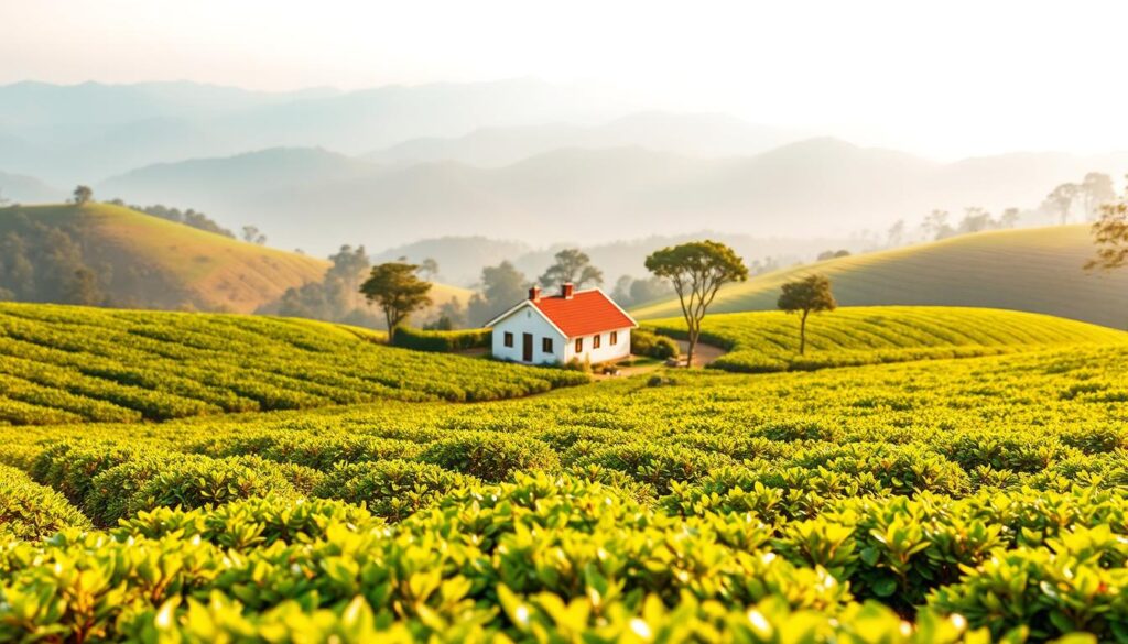 Nuwara Eliya Teeplantagen Landschaft