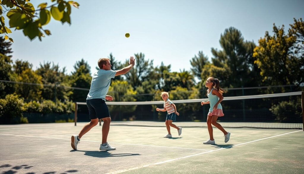 Tennisfamilie in Kroatien Tennisfamilie in Kroatien