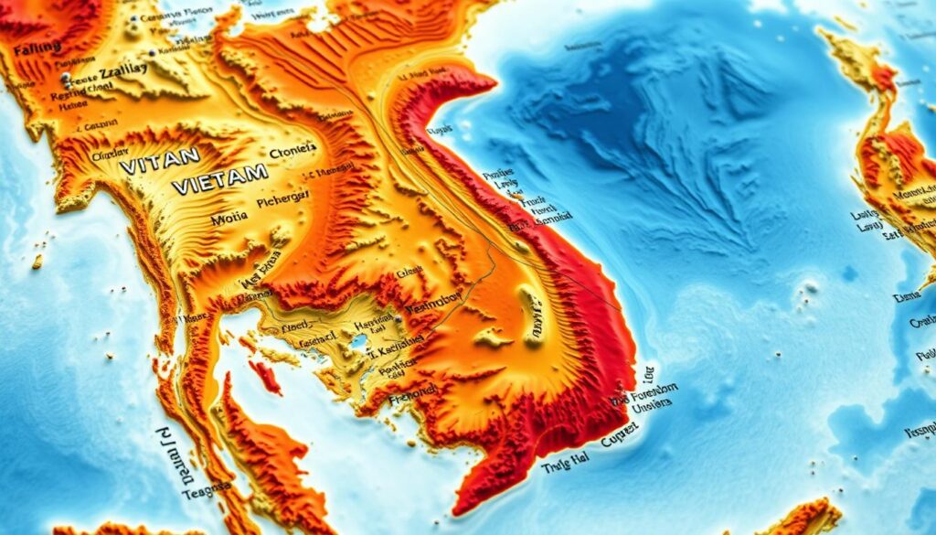 Vietnam Klima Jahreszeiten Temperaturkarte