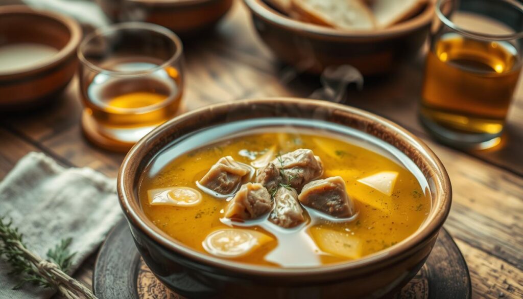 Rumänische Kuttelsuppe Ciorbă Rumänische Kuttelsuppe Ciorbă