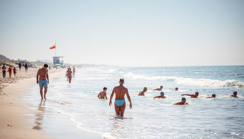 Sicheres Schwimmen am Strand