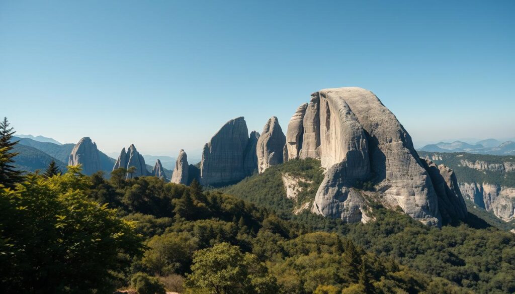 Meteora Felsen Ausblick