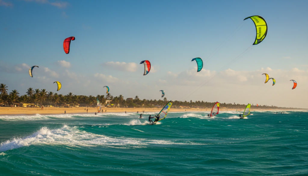 Kitesurfen und Windsurfen Santa Maria Kap Verde