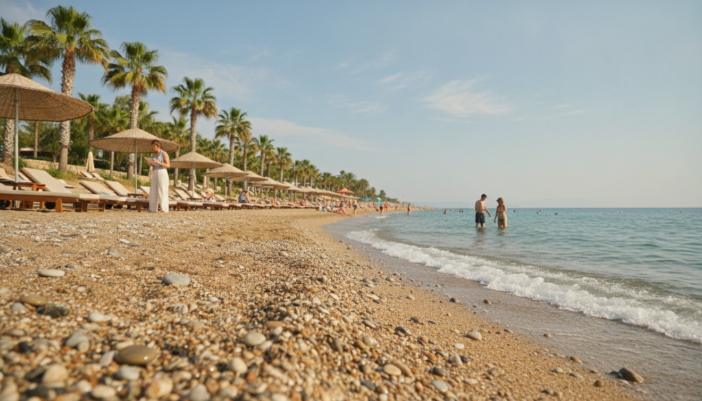 Belek Strand Sand oder Kies