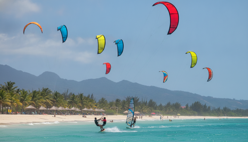 Kitesurfen und Windsurfen auf Mauritius